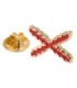 Burgundy Aspa Suit Cross of Saint Andrew Pin