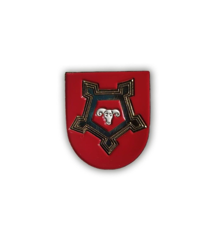 Distintivo Emblema del Curso de Fortificación y Poliorcética del Instituto de Historia y Cultura Militar 30 x 25 mm.