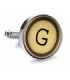 Gemelo de Camisa Magglass Boton de Maquina de Escribir Letra Letter G Mod 2 Medio Par