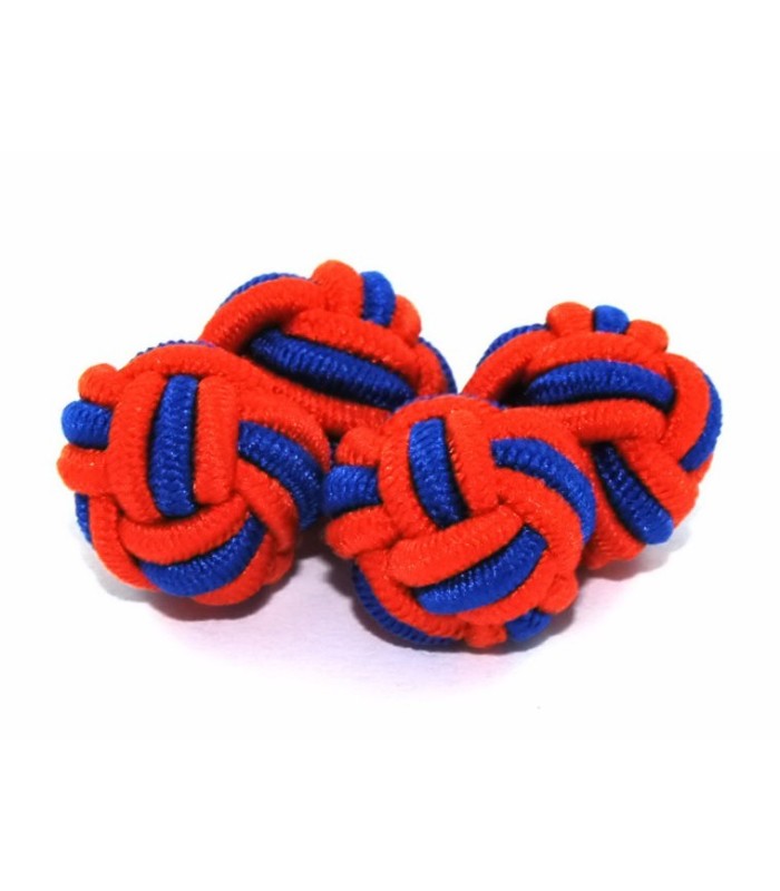 Gemelos Borla Bola Rojo y Azul