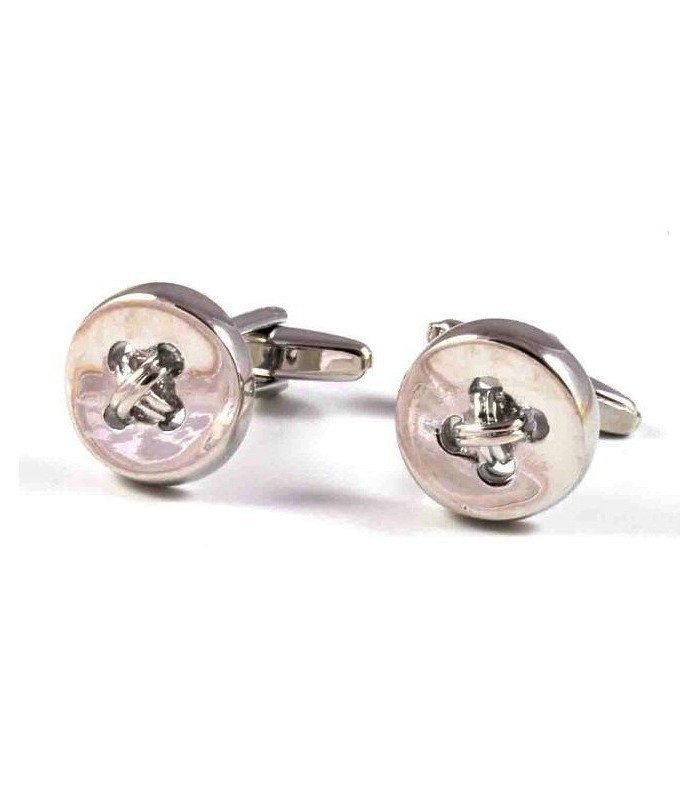 Gemelos Botón Plated Redondo