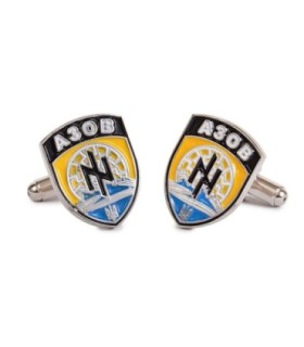 Gemelos de camisa Azov con bandera de Ucrania esmaltado a color 2x1,5cm - Gemelolandia