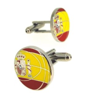 Gemelos de Camisa Balon Baloncesto Bandera España 18mm