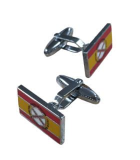 Gemelos de Camisa Bandera España Lema Tercios de Flandes 18x11mm