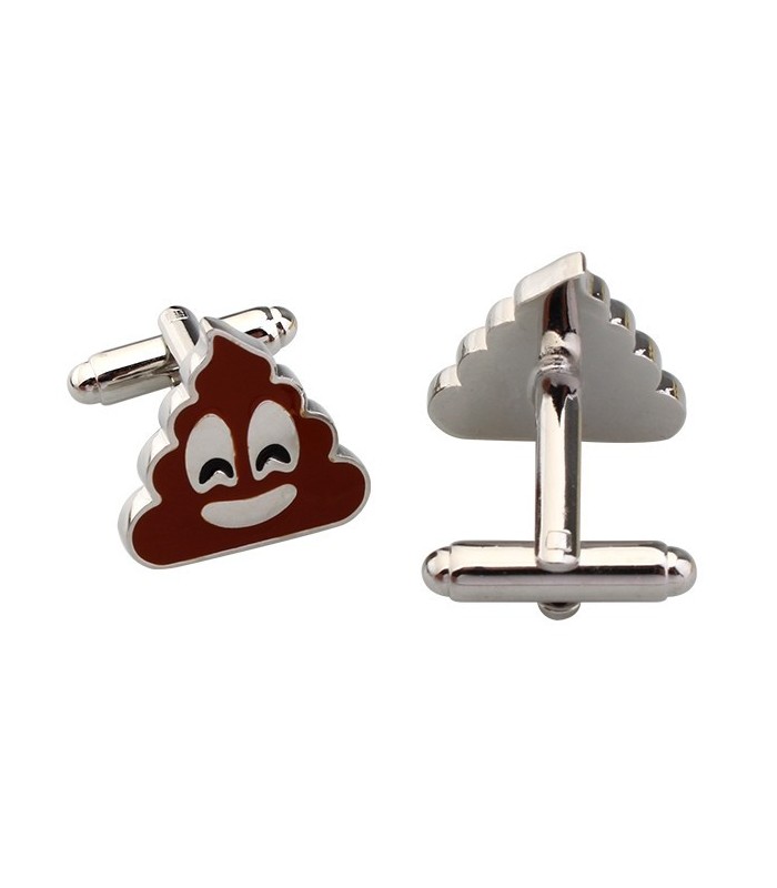 Gemelos de Camisa Caca feliz 18x15mm