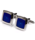 Gemelos de Camisa Concentric Blue Enamel Square