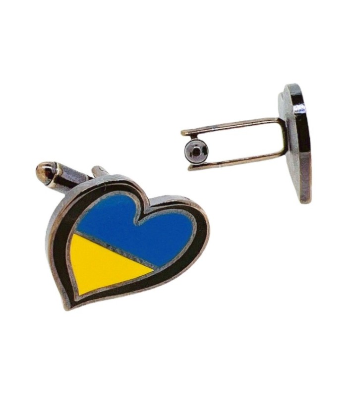 Gemelos de Camisa Corazón con bandera de ucrania - juntos con ucrania.