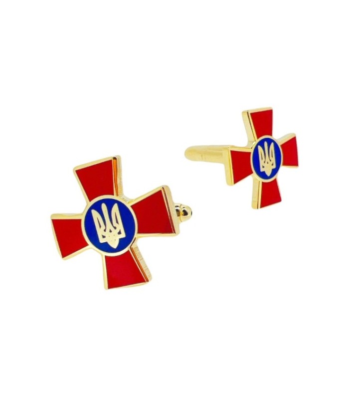 Gemelos de camisa cruz roja emblema de ucrania 20mm - juntos con ucrania.