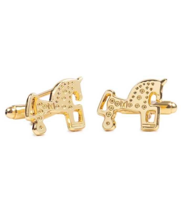 Gemelos de Camisa de Caballo de Soria Dorado