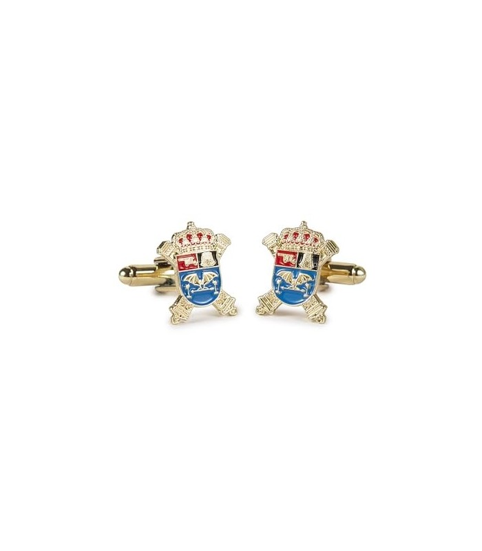 Gemelos de Camisa del Regimiento de Artillería Antiaérea Dorado 2cm