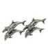 Gemelos de Camisa Delfines SaltandoTwin Leaping Dolphins Pewter Cufflinks 50mm