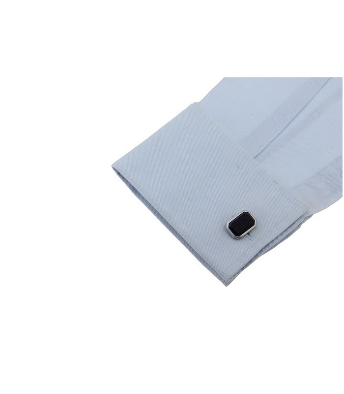 Gemelos de Camisa Diseño Octogonal Negro 20x14mm