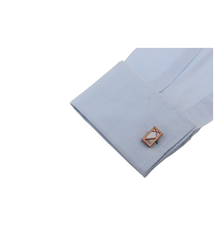 Gemelos de Camisa Diseño Rectangular Bronce 20,5x12,5mm