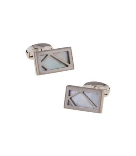 Gemelos de Camisa Diseño Rectangular Plated 20,5x12,5mm
