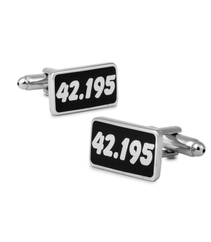 Gemelos de camisa distancia maratón runner marathon cufflinks