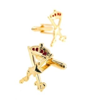 Gemelos de Camisa Emblema de General de Brigada Dorado