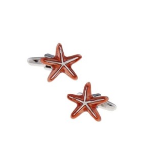 Gemelos de camisa estrella de mar coloured starfish design cufflinks