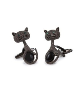 Gemelos de Camisa Gato ojos verdes 35x13mm