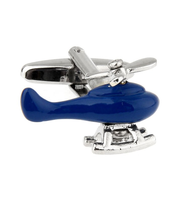 Gemelos de Camisa Helicóptero Azul