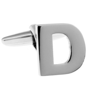 Gemelos de Camisa Inicial Letra D Medio Par