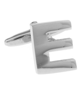 Gemelos de Camisa Inicial Letra E Medio Par