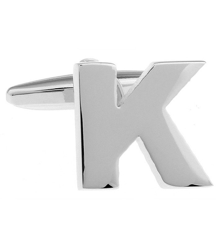 Gemelos de Camisa Inicial Letra K Medio Par