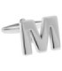 Gemelos de Camisa Inicial Letra M Medio Par