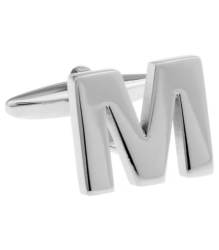 Gemelos de Camisa Inicial Letra M Medio Par