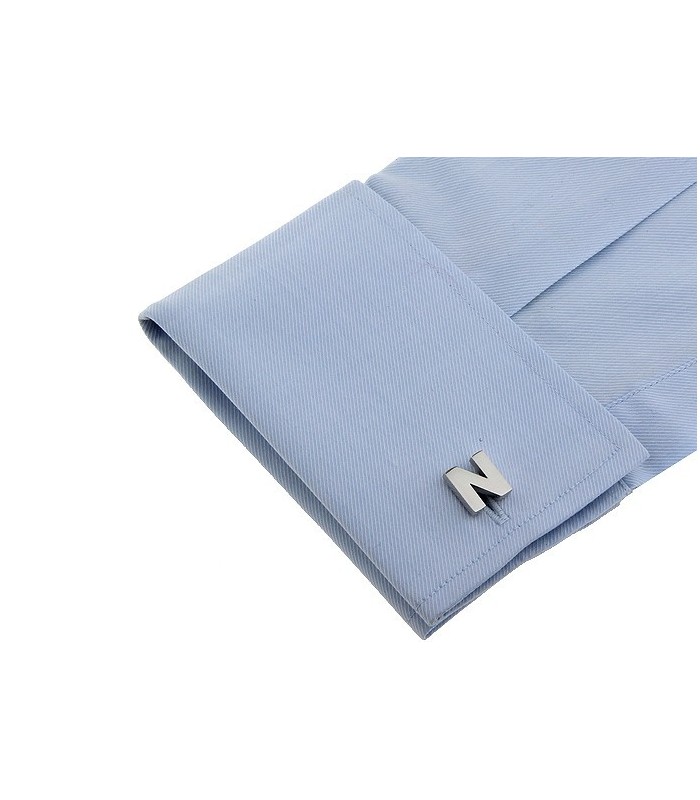 Gemelos de Camisa Inicial Letra N Medio Par