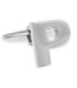 Gemelos de Camisa Inicial Letra P Medio Par