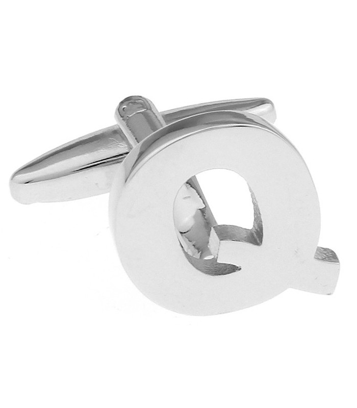 Gemelos de Camisa Inicial Letra Q Medio Par