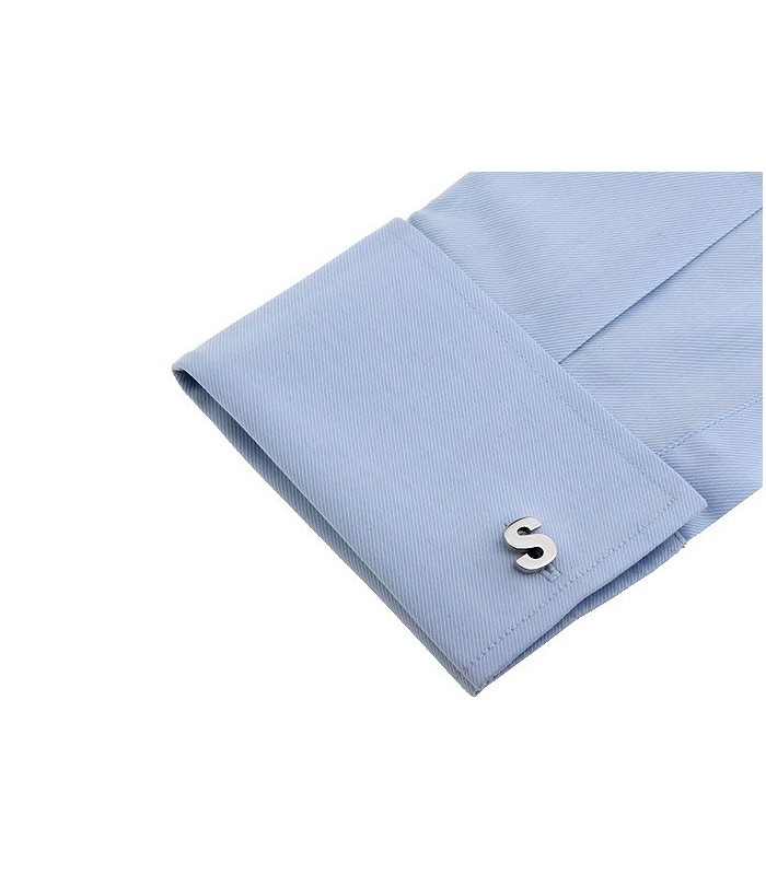 Gemelos de Camisa Inicial Letra S Medio Par