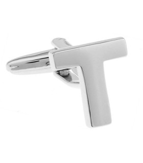 Gemelos de Camisa Inicial Letra T Medio Par