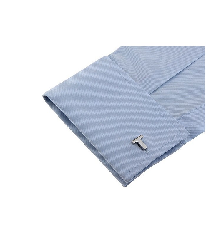 Gemelos de Camisa Inicial Letra T Medio Par