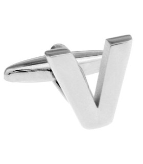 Gemelos de Camisa Inicial Letra V Medio Par