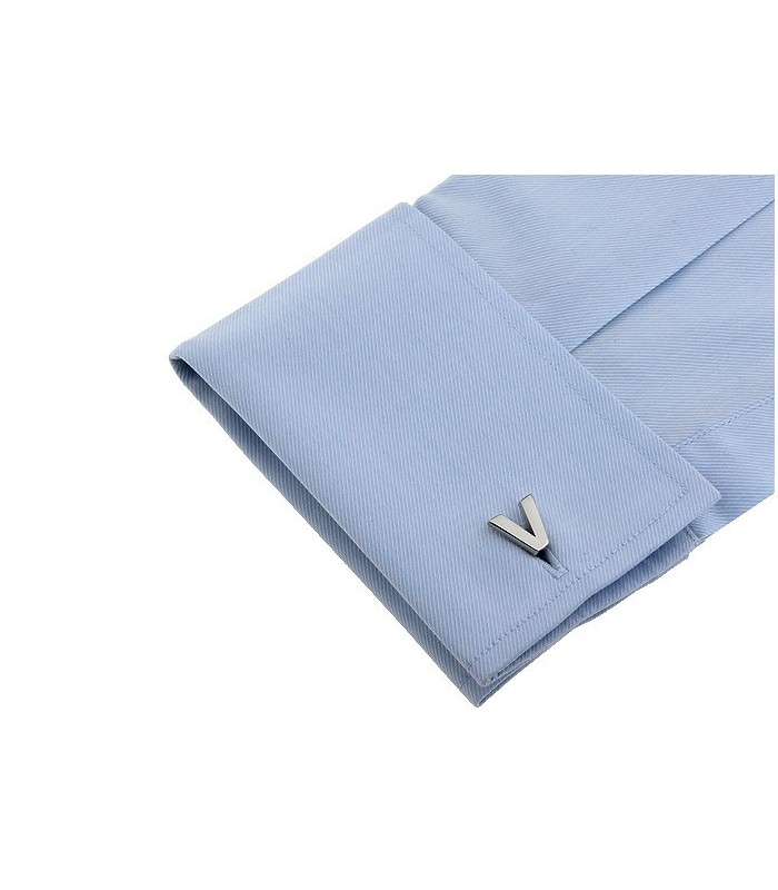 Gemelos de Camisa Inicial Letra V Medio Par