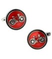 Gemelos de Camisa Logo Bicicleta Roja