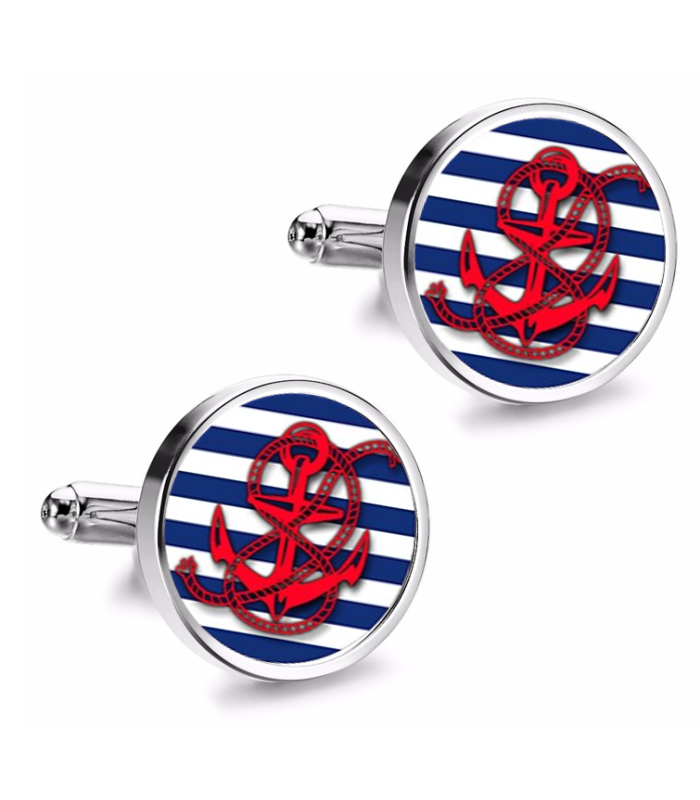 Gemelos de Camisa Magglass Ancla Nautico Nº18 16mm