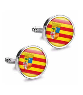 Gemelos de Camisa Magglass Bandera de Aragon 16mm