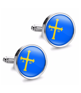 Gemelos de Camisa Magglass Bandera de Asturias 16mm