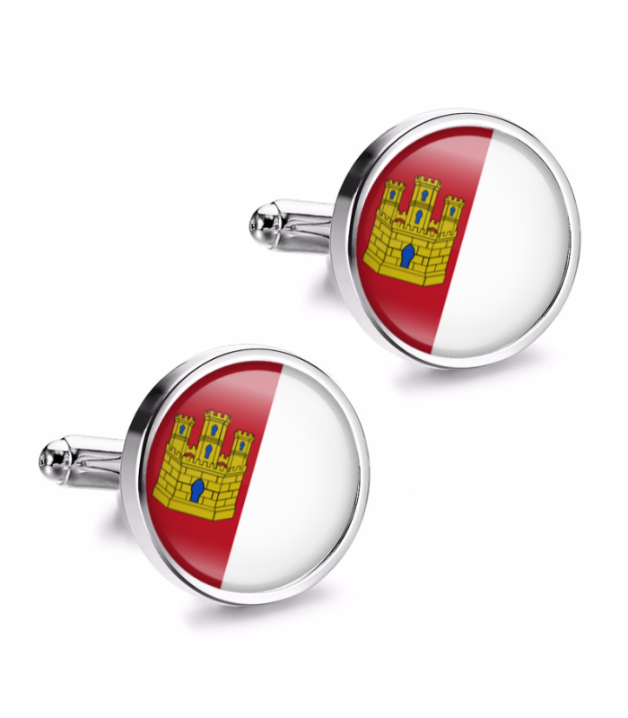 Gemelos de Camisa Magglass Bandera de Castilla la Mancha 16mm