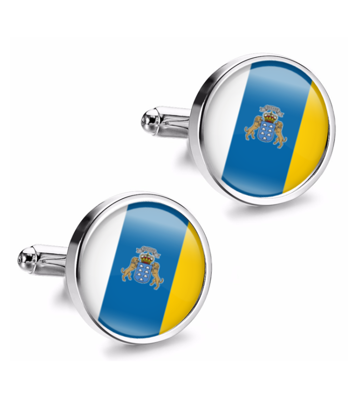 Gemelos de Camisa Magglass Bandera de Islas Canarias 16mm