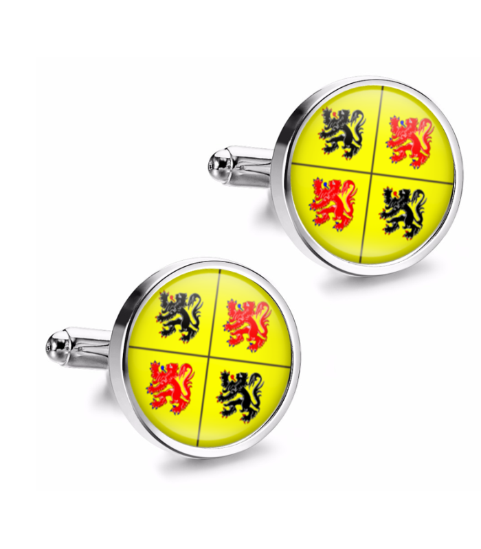 Gemelos de Camisa Magglass Banderas Regiones Belgica Hainaut