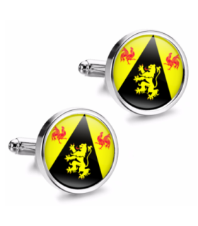 Gemelos de Camisa Magglass Banderas Regiones Belgica Walloon Brabant