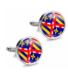Gemelos de Camisa Magglass Banderas Regiones Francia Burgundy