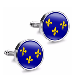 Gemelos de Camisa Magglass Banderas Regiones Francia Ile-de-France