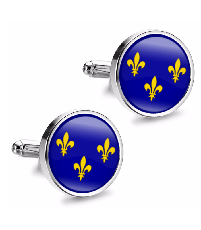 Gemelos de Camisa Magglass Banderas Regiones Francia Ile-de-France