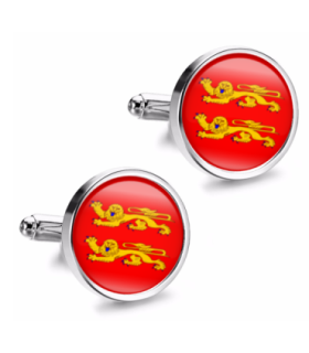 Gemelos de Camisa Magglass Banderas Regiones Francia Normandy