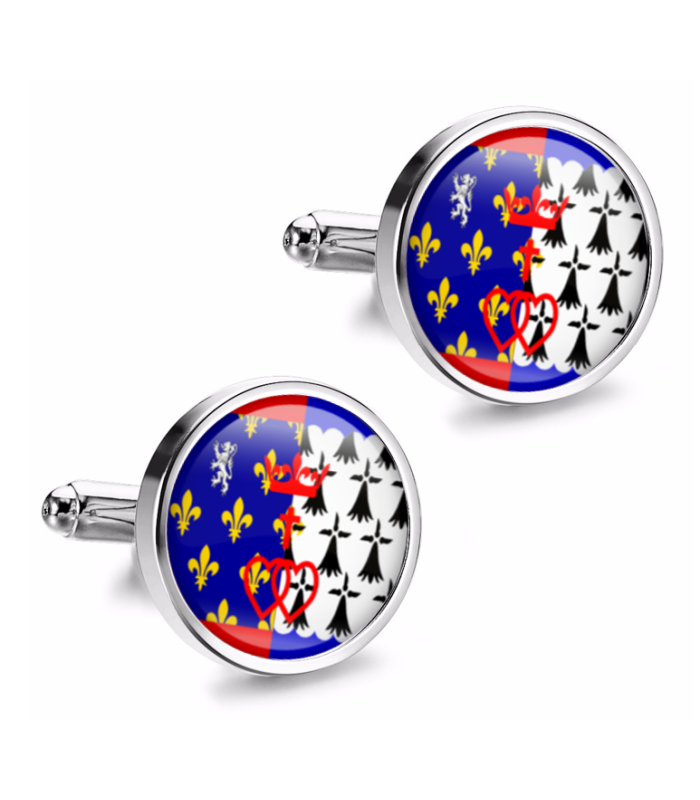 Gemelos de Camisa Magglass Banderas Regiones Francia Pays de la Loire