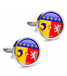 Gemelos de Camisa Magglass Banderas Regiones Francia Rhone-Alpes